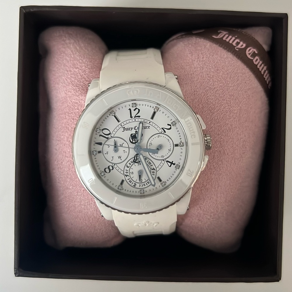 Brand new Juicy Couture white ceramic watch with rubber band